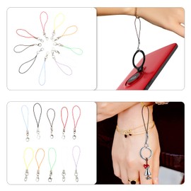 EXCEART 100pcs Cellphone Strap with Lobster Clasp Straps Lanyard Lobster Clasp Lariat Cord Strap for Cellphone Jewelry USB Flash Drives DIY Ropes Mixed Color