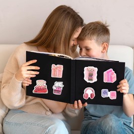 WEDAMOO 120 Pcs Pink Bookish Stickers, Stickers Aesthetic, Kindle Stickers Booktok, Book Stickers, Reading Stickers, Aesthetic Waterproof Vinyl Decals, Kindle Stickers for Scrapbook Journal Laptop