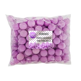 100 x Plain Colour Ping Pong Table Tennis Balls 40mm No Logos Purple Ideal For Cat Dog Pet Toy School Crafts