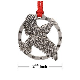 Handcrafted Hand Painted Ruffed Grouse Flying Hanging Holiday Ornament Gift for Christmas Trees or Wreaths - Made in United States - SKU BP029OR