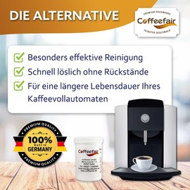 Coffeefair Cleaning Tablets for Fully Automatic Coffee Machines and Coffee Machines, 100 x 1.3 g, Cleaning Tabs Compatible with WMF, Saeco, Melitta, Jura, Delonghi, etc.