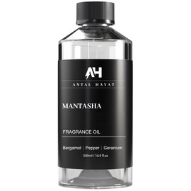 Hotel Scents Diffuser Oil Mantasha 500ml – Inspired by Sauvage Eau de Parfum – Bergamot, Pepper & Geranium – Luxury Scent Refill for Home – Essential Oil for Waterless & Ultrasonic Diffuser