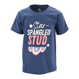 Unique Baby Camiseta divertida para niños del 4 de julio con diseño de estrella, Espárrago con rosca, 2 Años