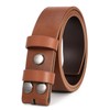 WERFORU Mens Leather Belt Strap Without Buckle Replacement Leather Belt