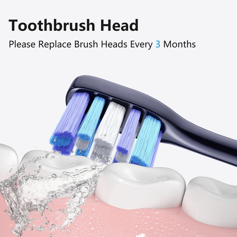Marlincare Replacement Electric Toothbrush Heads, 4 Pack for One Year