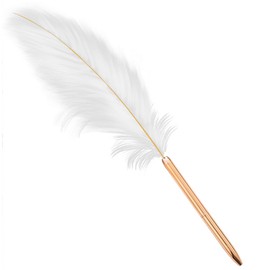 Lobagve 3 Pcs Feather Metal Ballpoint Pens Black Ink 1.0 mm Office Supplies