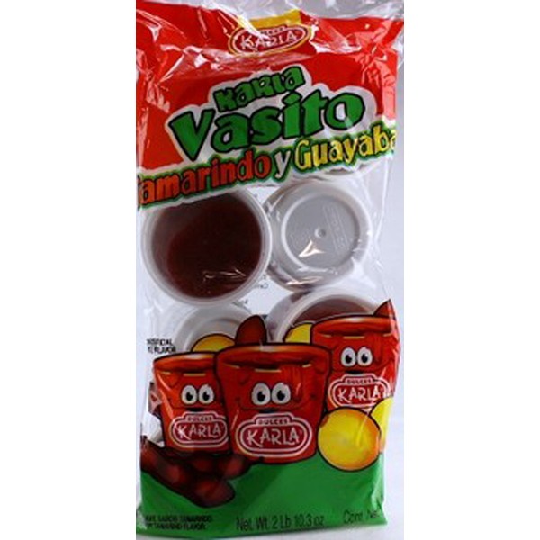 Dulces Karla Karla Vasito Tamarind & Guava Candy Cup 8ct - Tj