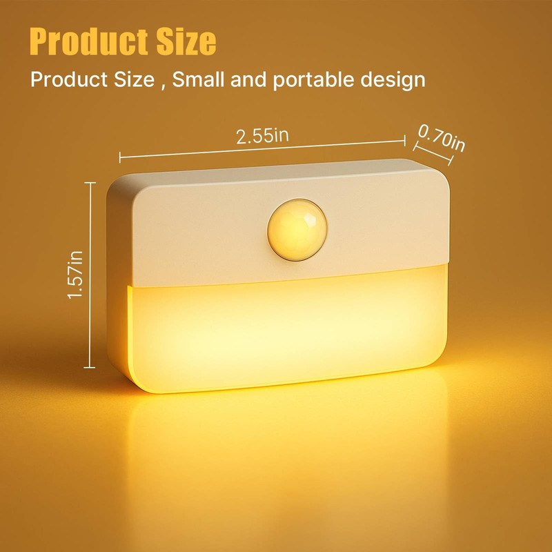 Guankai 8 Pack Motion Sensor Stair Light for Indoor, Battery