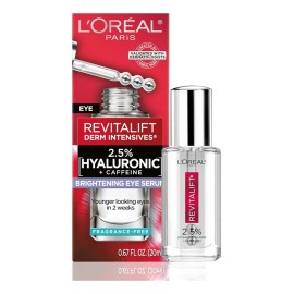 L’Oréal Revitalift Derm Intensives Suero Ojos 2.5 % Ác. Hialurónico + Cafeína, 20 ml