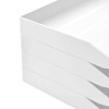 Acrimet Stackable Letter Tray 4 Tier Side Load Plastic Desktop
