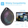 AVWOO Bluetooth Shower Speaker, IP67 Waterproof Speaker with RGB Light,