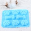 YIMINGMOLD 2pcs Puppy Paw and Bone Silicone Chocolate Molds For