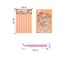 6 Sätze Von DIY 3D-Szenen-Aufklebern,Cartoon-Scenes-Aufklebern,Erstellen Sie Lhr Eigenes Mini-Laden-Vergnügungspark-Szenen-Aufkleber Behandlung Erwachsene Stress zu lindern Und Zeit Verbringen