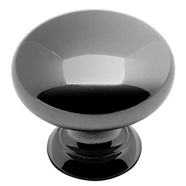 Cosmas 25 Pack 4950BN Black Nickel Cabinet Hardware Round Mushroom Knob - 1-1/4" Diameter