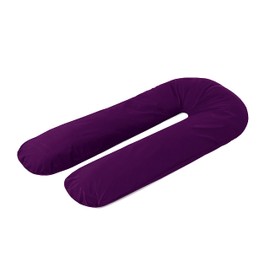 A ATH COLLECTION Pregnancy Pillowcase 9 FT, 12 FT, U Shaped Full Body Pillow Cover with zip, Nursing, Support and Maternity Pillow for Pregnant Women Cover Only (9 FT, Plum)