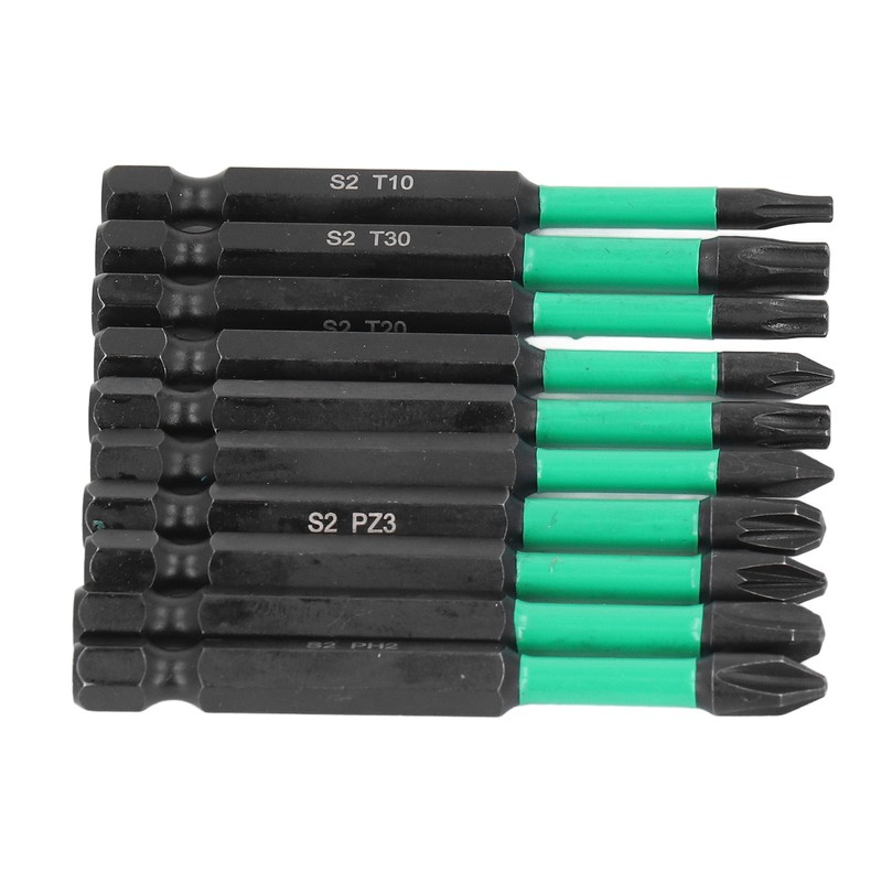 10Pcs Magnetic Screwdriver Bit Set Cross Star Non Slip High