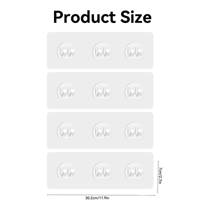 4 Pack Shower Caddy Adhesive Replacement, Adhesive Shower Shelves Hooks