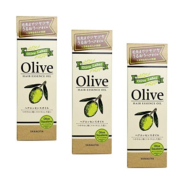Yanagiya Honten Olive Label Hair Essence Oil, 3.4 fl oz (100 ml) x 3.4 fl oz (100 ml)