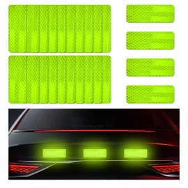DXNQ 24 PCS Warning Reflective Stickers, Waterproof Night Visibility Safety Reflective Sticker, Stick-on Anti-Scratch Reflective Tape for SUVs Pickup Trucks, Car Exterior Accessories (Green)