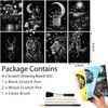 8-Sheet Glow in the Dark Scratch Art Rainbow Painting Paper