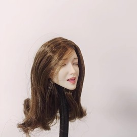 TOYBARJAPAN Toy Hobby 1/6 Scale Action Figure, Fits TBLeague, Pearl, White Skin, Ocular Expression, Brown Long Hair, Asian Beauty Female Head (Body and Clothes Not Included)