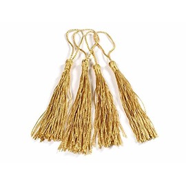 Vintageparts FACHHANDEL FÜR SCHMUCKZUBEHÖR Vintage Jewellery 4 Pieces Pearl Thread Tassels in Gold DIY Jewellery