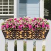 2 Pack 24 Inch Window Boxes Planters Railing Planter Box