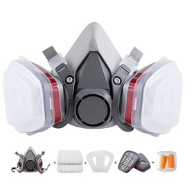 Protective Mask Reusable Dust Filter Respirator Mask with Filter for Syringes, Paints, Works, Chemicals, Crafts, Sanding