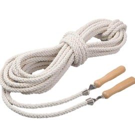 ACEONE Long Jump Rope, Multiplayer Skipping Rope with Wooden Handle for Kids and Adult, Team Group Jumping Rope for School Sport and Outdoor Activity, 32.8ft