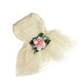 House of FurBaby Wedding Flower Dog Dress | The Elsa | Dog Wedding Dress | Succulent Wedding | Flower Girl Dog Dress