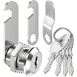 Litensh Mailbox Lock with 4 Keys, Cabinet Cam Lock, Letterbox Lock, Drawers Lock, Dresser Lock, Cupboard Door Lock, Furniture Locker Lock (20MM)