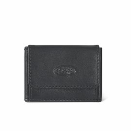 Branco 103 Very Small Mini Wallet Size XS Genuine Leather for Men and Women Black