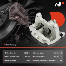 A-Premium Disc Brake Caliper Assembly with Bracket Compatible with Ram 1500 2019-2023 & Jeep Grand Wagoneer 2022-2023 - Rear Right Passenger Side