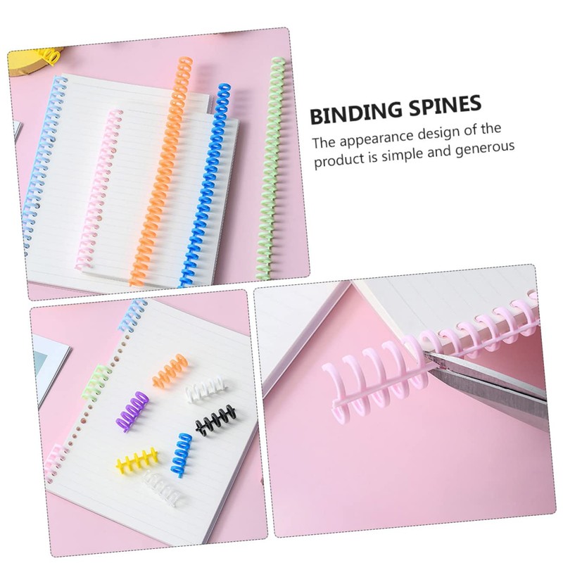 Operitacx 1set Plastic Coil Wire Binding Spines Spiral Ring Binder