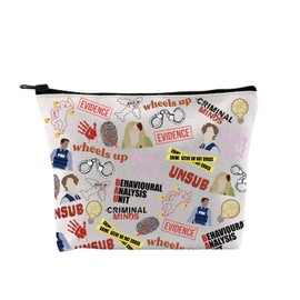 Criminal TV Show Inspired Gift TV Show Merchandise Zipper Pouch Spencer Lover Gift Crime Show Makeup Bag for Criminal Fans (Criminal TV Pattern Bag CA)