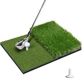 SIOTMERA Golf Hitting Mat-Premium Foldable Golf Mat with Shock-Absorbing EVA Base, Durable Dual-Turf for Indoor/Outdoor, Anti-Slip&Reinforced Glue, Ideal for Driving Range, Swing,Chipping Practice