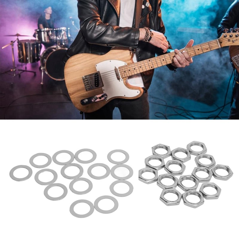 Guitar Jack Nut Washer Kit M9 Female Thread Potentiometer Nuts
