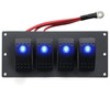 MGI SpeedWare 4 LED Rocker Switch Panel, 12/24vDC Automotive and