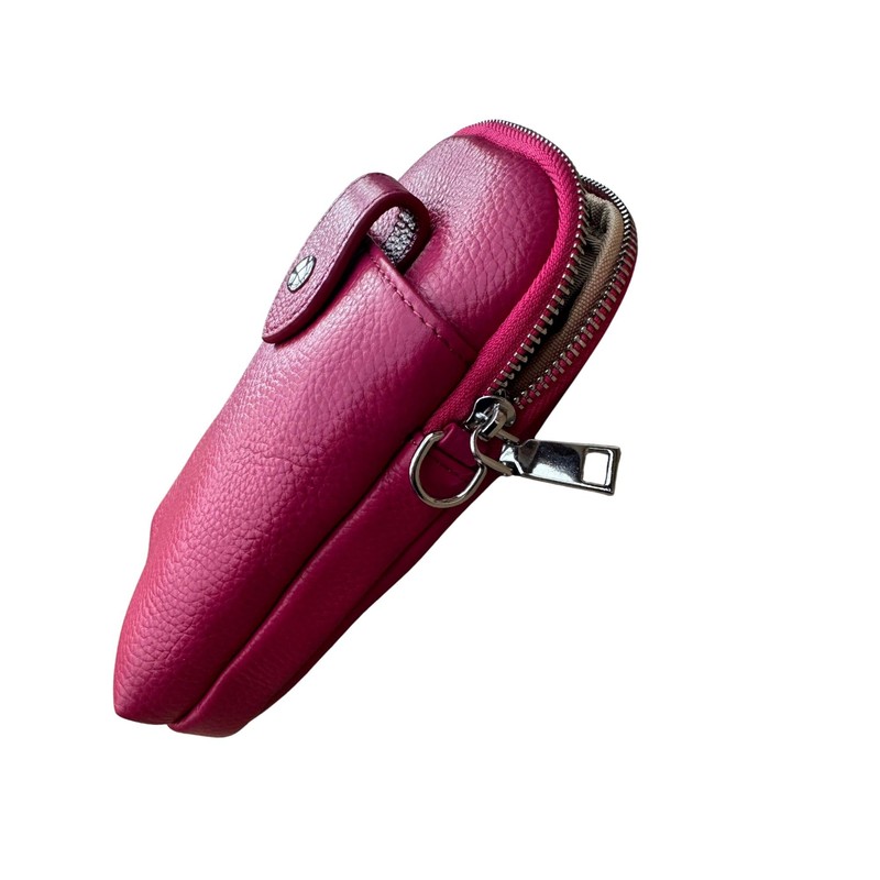 Italian Genuine Leather Mini Phone Pouch Bag with detachable &