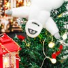 Snowman Christmas Tree Topper, 11 Inch Poseable Handmade Snow Monster