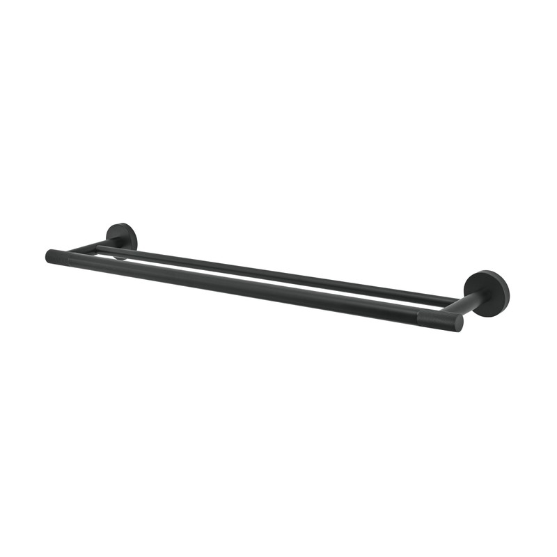 Swiss Madison Avallon 24" Double Towel Bar in Matte Black