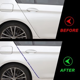 TOMALL Bling Car Door Guard Crash Bumper Crystal Anti-Scratch Strip Sticker Crystals Car Door Bumper Protector Accessory DIY for Interior and Exterior Decoration Styling Accessories Blue