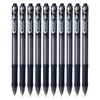 Retractable Ballpoint Pens, BLACK, Pack of 10, Fine Point (0.7mm),