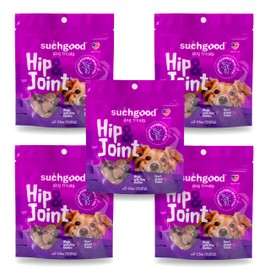 SuchGood Hip and Joint Dog Treats - 175 Count Advanced Joint Support Chews for All Breed Sizes, Premium Glucosamine and Chondroitin for Dogs - (Chicken Flavor, 5 Pack)