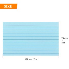 Colored Index Cards 3 X 5, Flash Cards Ruled Note Cards for School, 200 Count, Home and Office Flash Cards for studying