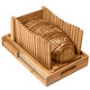 Kitchen Seven Bamboo Bread Slicer with Crumb Tray Bamboo Bread