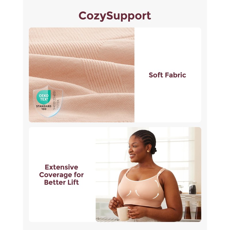 Momcozy Pumping Bra Hands Free, All-in-One Nursing Bras for Breastfeeding