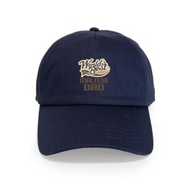 CafePress Maltese Dad Dog Gift Cap Unique Adjustable Baseball Hat Navy
