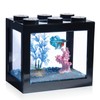 Tsxurepaw Small Betta Fish Tank, Stackable Mini Fish Tank Aquarium