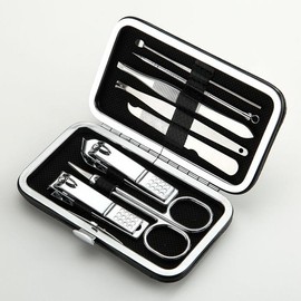 [XBH04K54] 8-Piece Nail Cut Clipper Set Nail Care Black / [XBH04K54]8종 네일컷 손톱깎이세트 네일케어 블랙